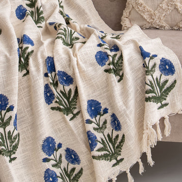Boota Floral Printed Sofa Woven Throw Online