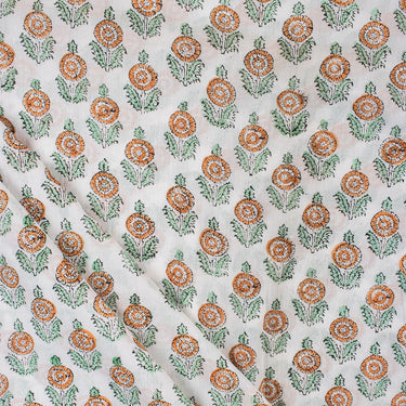 Booti Floral Design Hand Block Print Cotton Fabric