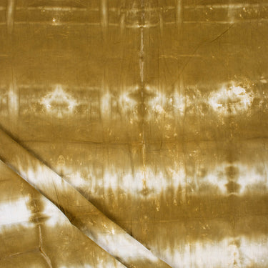 Brown And White Pure Cotton Tie Dye Shibori Fabric