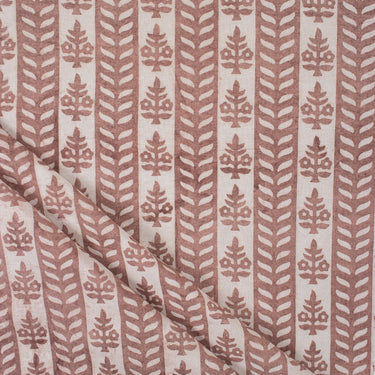 Brown Dabu Kashish Hand Block Print Cotton Fabric