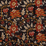 Brown Floral Bagru Hand Block Printed Running Fabric