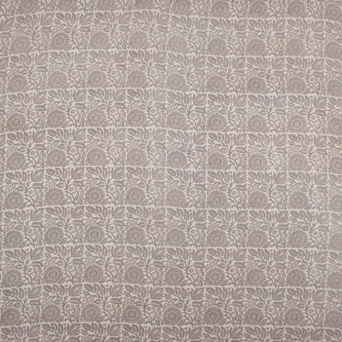 Brown Floral Pure Cotton Hand Block Printed Kashish Fabric