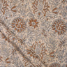 Brown Florla Hand Block Printed Cotton Dabu Fabric