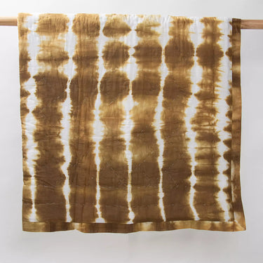 Brown Hand Dyed Reversible Cotton Jaipuri Baby Blanket