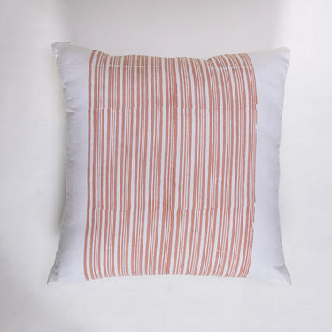 Peach Color Block Print Cotton 24x24 Cushion Covers Set Of 5 Online