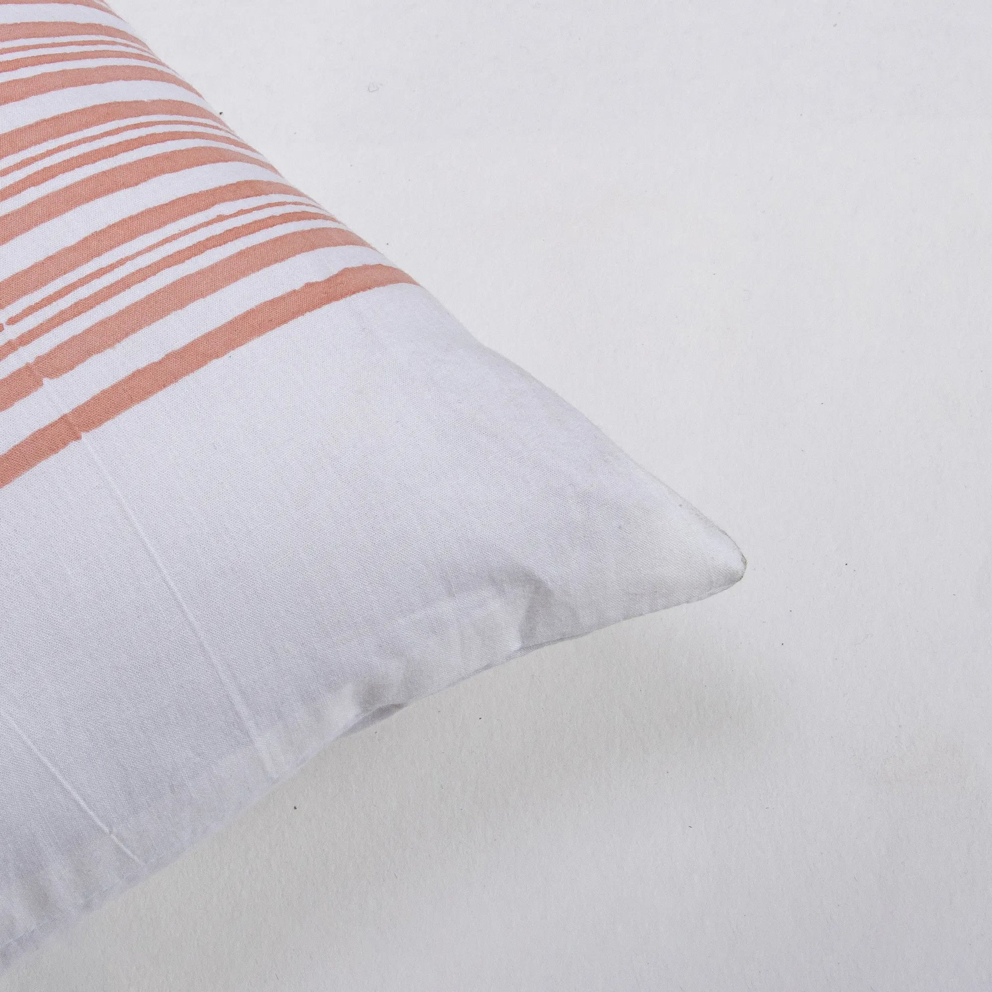 Peach Color Block Print Cotton 24x24 Cushion Covers Set Of 5 Online