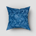 Blue Block Wave Printed Reversible Cotton Sofa Cushions Cover Online