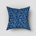 Blue Cushion Covers Block Floral Print Cotton for Sofas Online