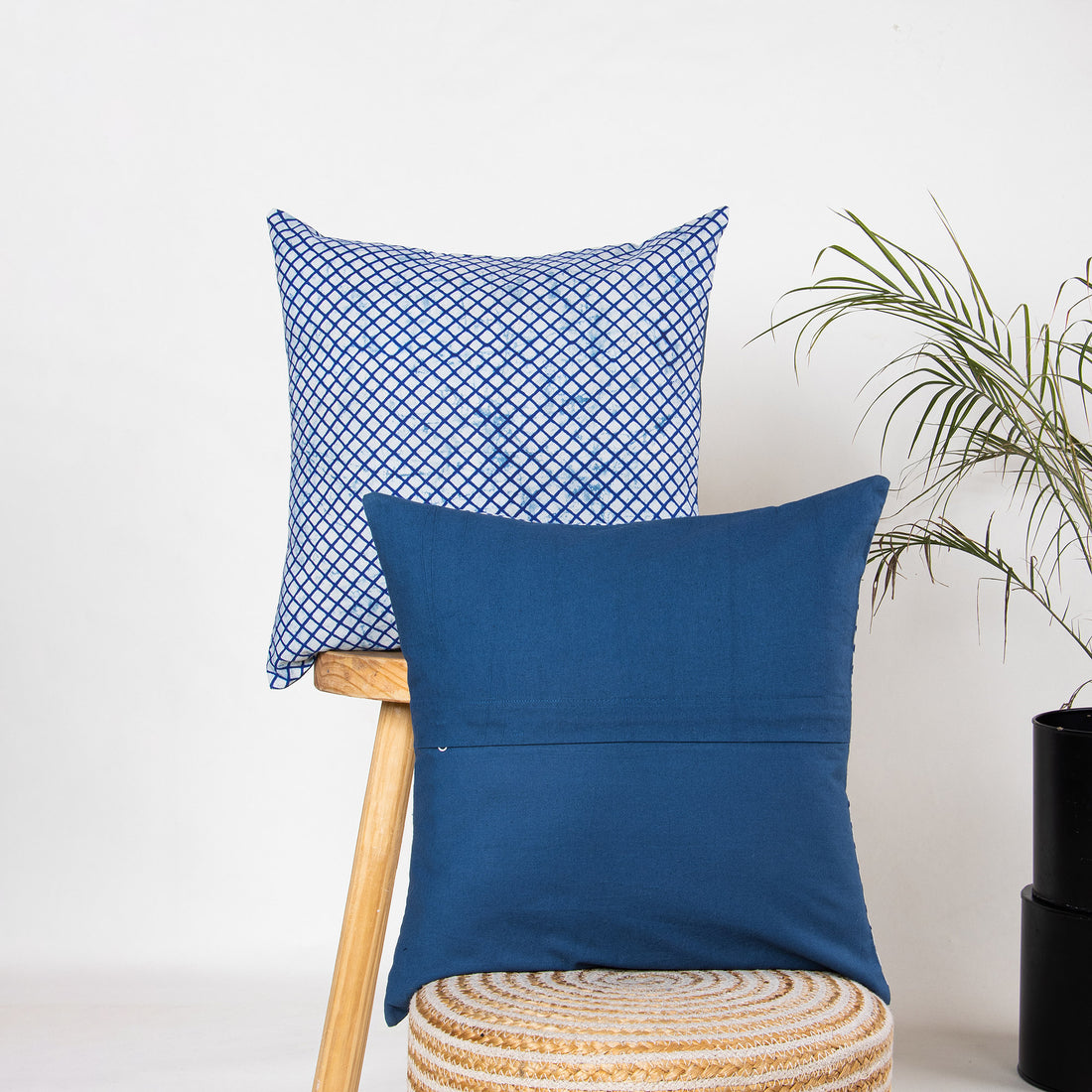Geometrical Hand Block Printed Cotton Sofa Cushion Covers Online