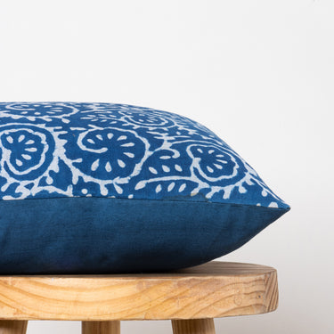 Hand Block Blue Printed Pure Cotton 24 by 24 Cushion Covers Online