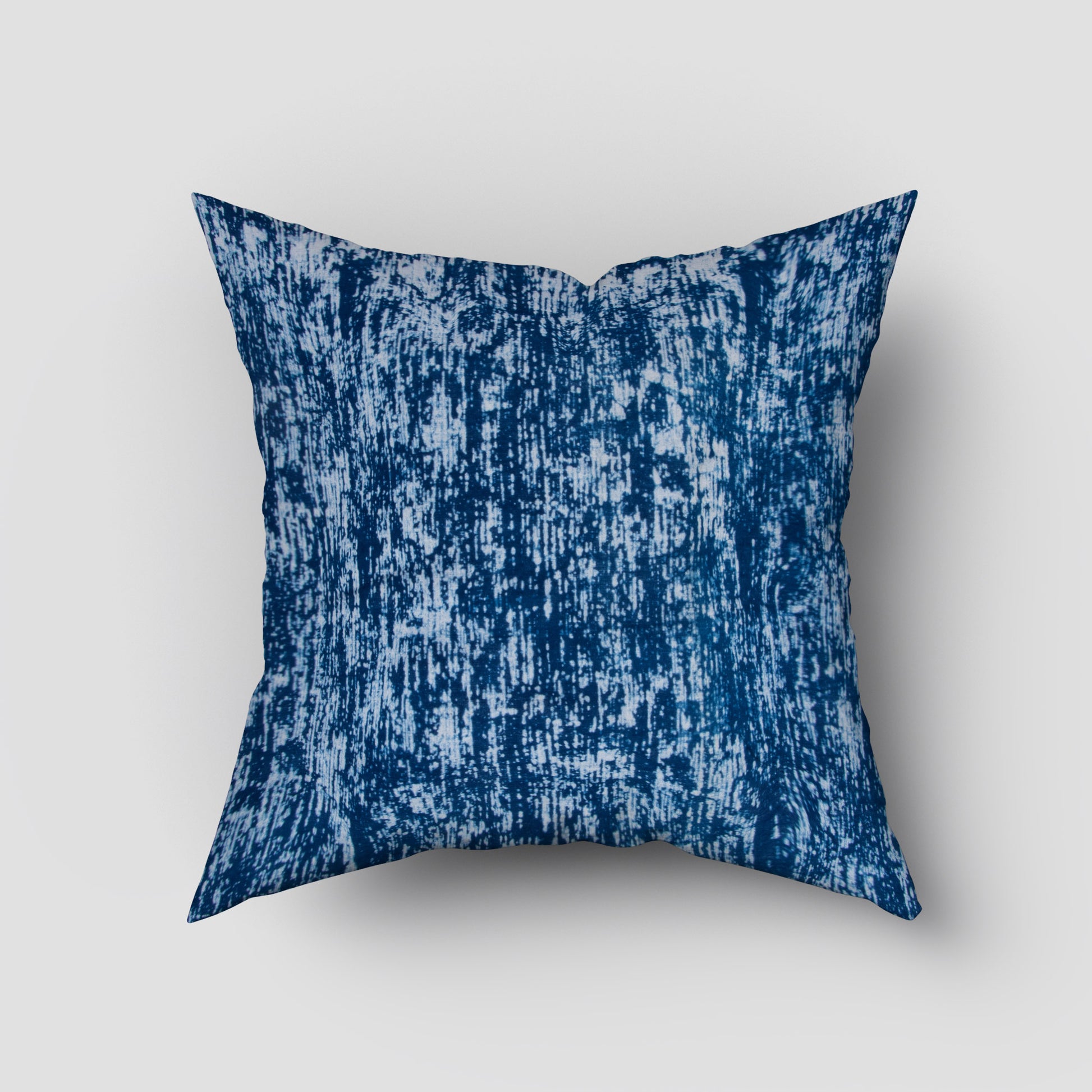 Blue Block Abstract Printed Cotton Cushion Cover 24x24 Online