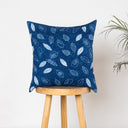 Hand Blue Leaf Block Print Cushions Cover Online