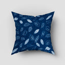 Hand Blue Leaf Block Print Cushions Cover Online