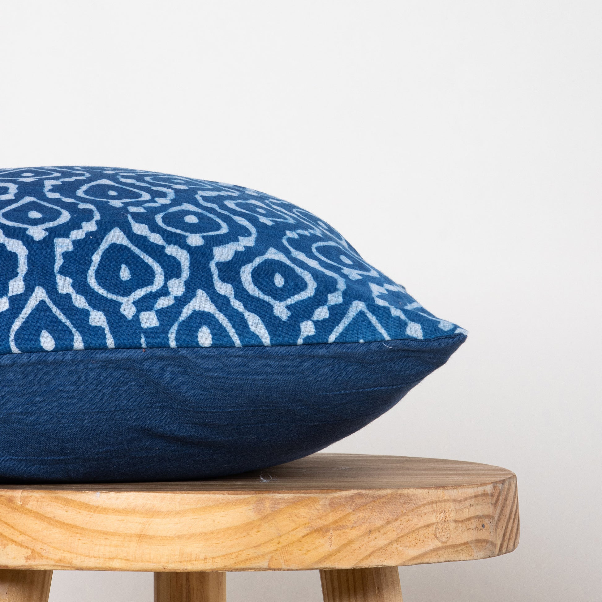 Custom Cushions Hand Block Indigo Blue Printed Cotton Online