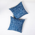 Cushion Covers Hand Block Indigo Blue Floral Print Online