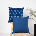 Luxury Cushion Covers Hand Block Indigo Floral Printed Cotton Online