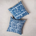 Soft Cushion Hand Block Indigo Leaf Printed Pure Cotton Cover Online