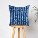 Silk Cushion Covers Hand Block Indigo Abstract Printed Cotton Online