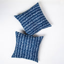 Silk Cushion Covers Hand Block Indigo Abstract Printed Cotton Online