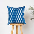 Hand Block Indigo Leaf Printed Cotton Cushion Covers Online