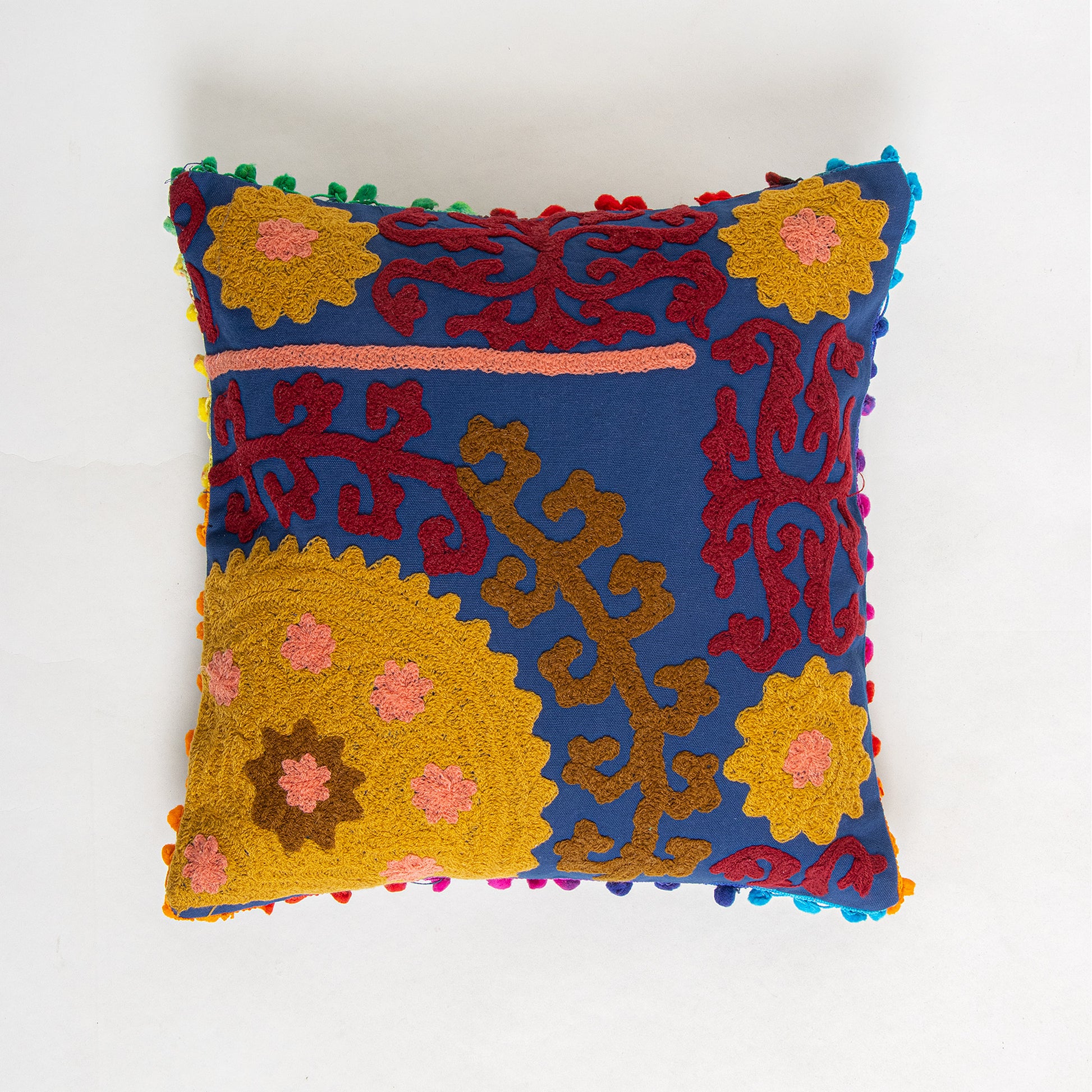 Luxury Cushion Cover: Rajasthani Style Embroidery