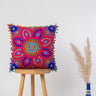 Cotton Cushion Cover: Pom Pom Embroidered
