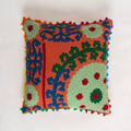 Embroidered Cushion Covers Organic Cotton Pom Pom