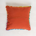 Embroidered Cushion Covers Organic Cotton Pom Pom