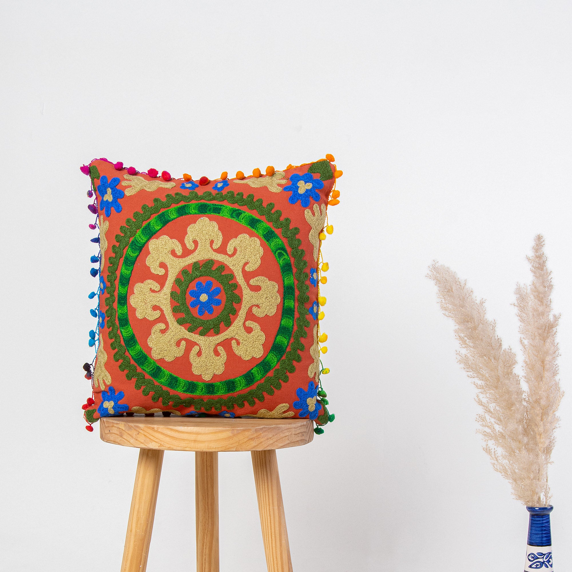 Cotton Embroidered Cushion Covers