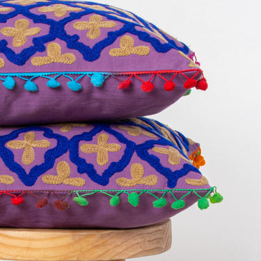 Hand Embroidered Cushion Covers Rangoli Cotton