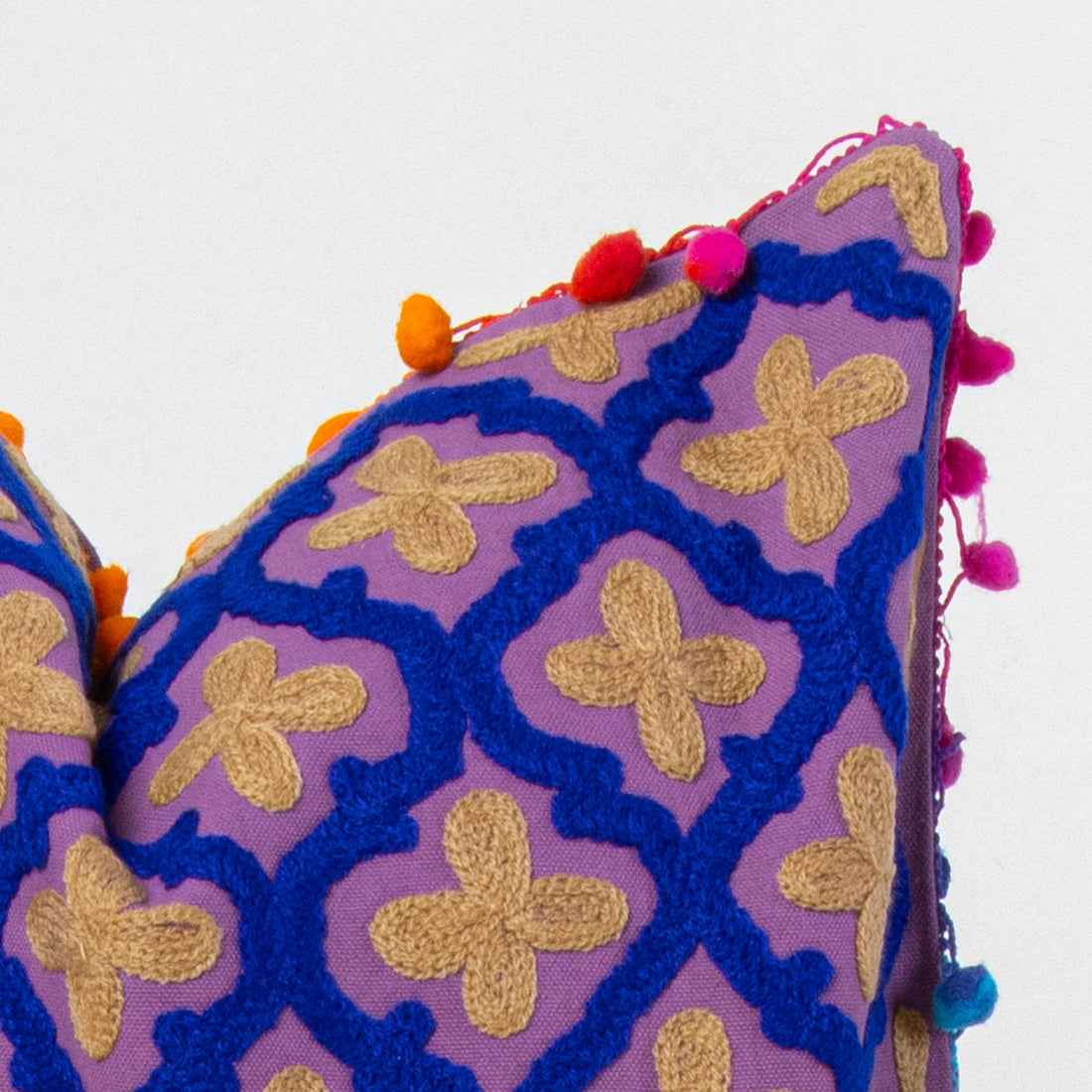 Hand Embroidered Cushion Covers Rangoli Cotton