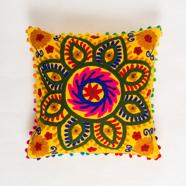 Hand Embroidered Cushion Covers Rangoli Cotton Online