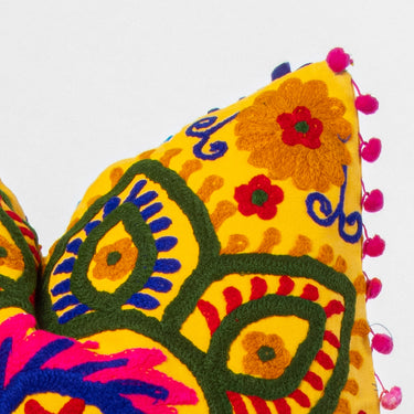 Hand Embroidered Cushion Covers Rangoli Cotton Online