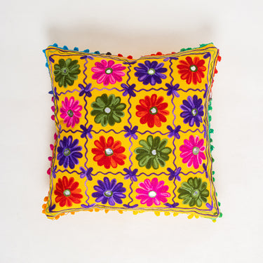 Cotton Cushion Cover Rangoli Embroidered Online