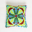 Cushion Cover Design: Sky Blue Cotton Embroidered Online