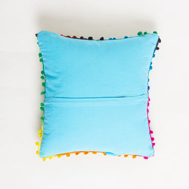 Cushion Cover Design: Sky Blue Cotton Embroidered Online