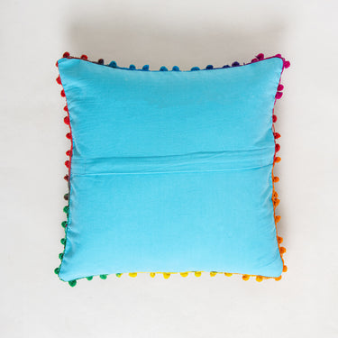 Sky Blue Cotton Hand Embroidered Cushion Covers