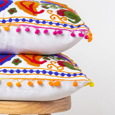 Embroidered Cotton Cushion Covers Online