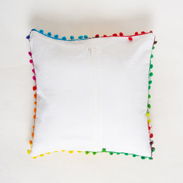 Embroidered Rangoli Cotton Cushion Cover