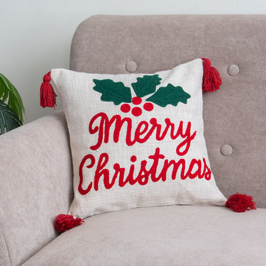 Christmas Themed Tufted Cushion Cover Set