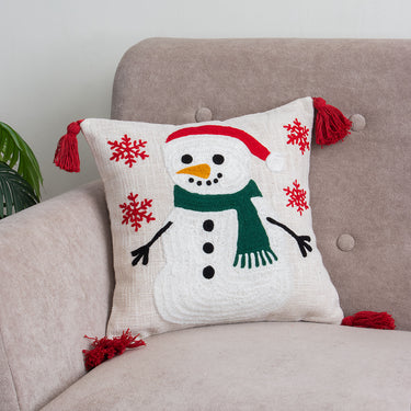 Christmas-Themed Tufted Cushion Cover Set