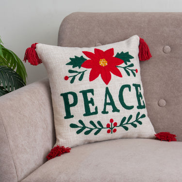 Hand Tufted Christmas Cushion Cover 16x16
