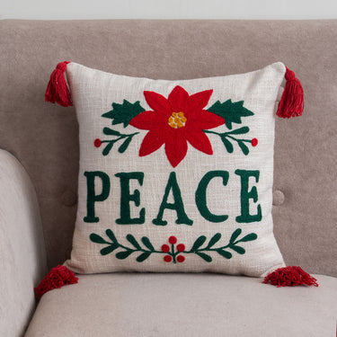 Hand Tufted Christmas Cushion Cover 16x16