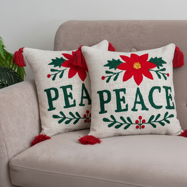 Hand Tufted Christmas Cushion Cover 16x16