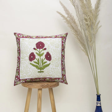 Block Print Cotton Luxury Cushion Cover Flower Design Online