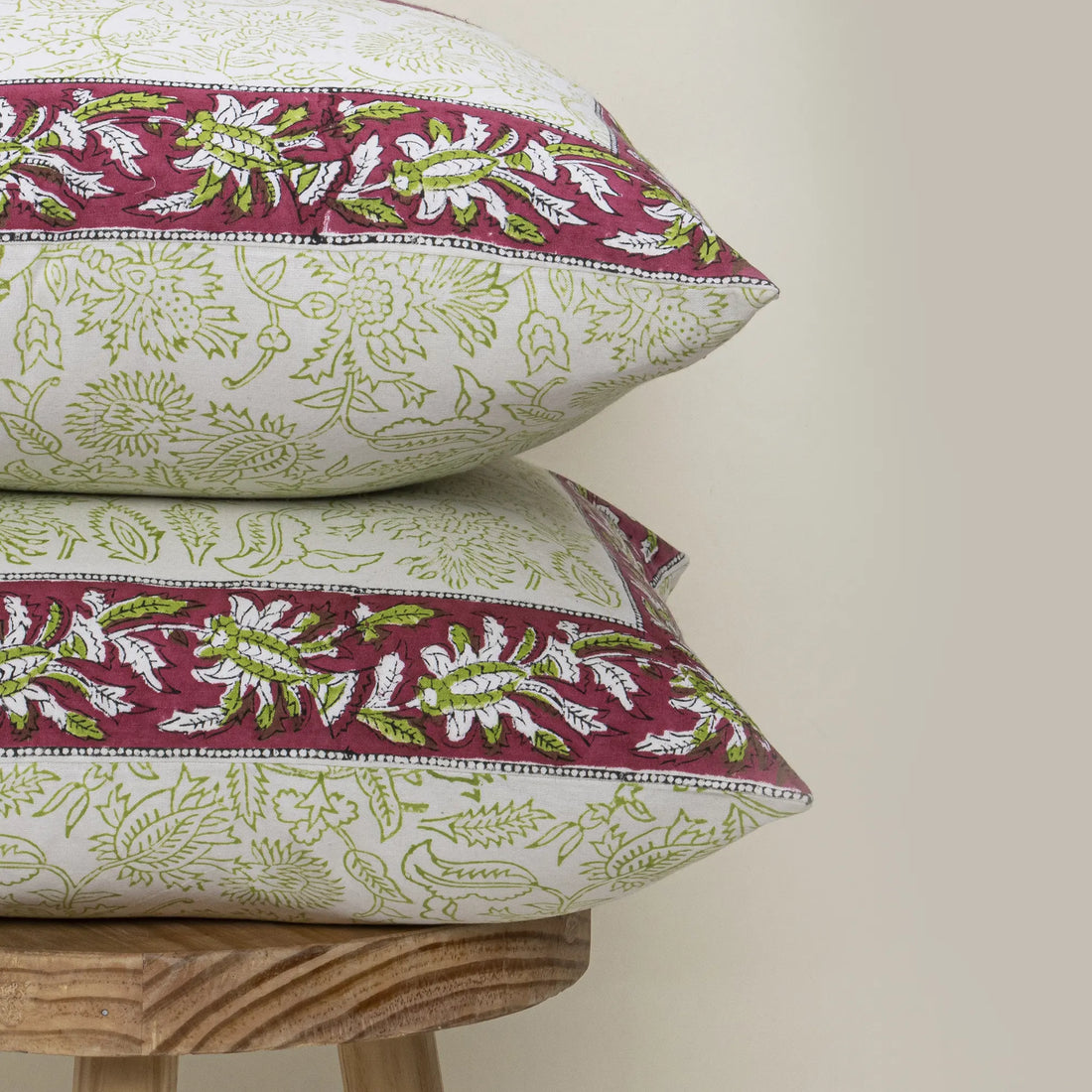 Block Print Cotton Luxury Cushion Cover Flower Design Online