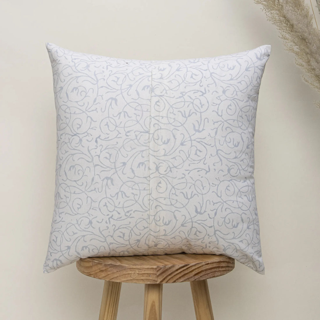 Block Print Cotton 3-Seater Cushion Sofa Leaf Design Online