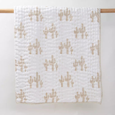 Cactus Handmade Kantha Cotton Soft Baby Blanket