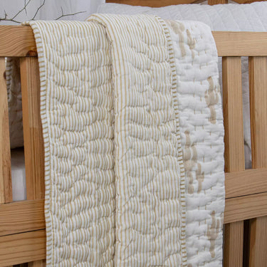 Cactus Handmade Kantha Cotton Soft Baby Blanket