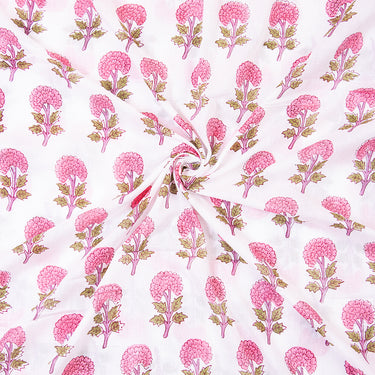 Cotton Booti Floral Hand Block Print Fabric